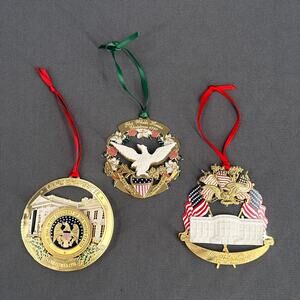 3 VTG White House Historical Ornament 1994-1996 Millard Fillmore James Buchanan